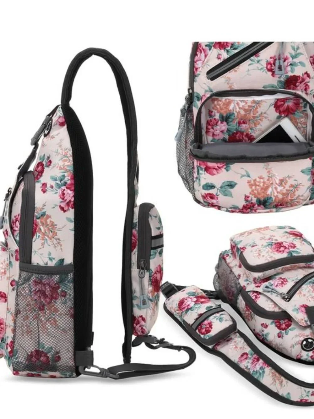 2pcs Lightweight Crossbody Sling Backpack Set Shoulder Chest Bag